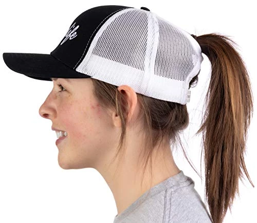 #doglife | Ponytail Trucker Hat Funny Cute Dog Life Owner Mom Pony Tail Hike Cap - Black 4 #doglife | Ponytail Trucker Hat Funny Cute Dog Life Owner Mom Pony Tail Hike Cap - Black - Image 2
