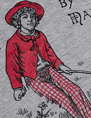 Adventures Of Tom Sawyer | Vintage Mark Twain Book Cover Reader Reading Huckleberry Finn Men Women T-Shirt -(Adult,2XL) Heather Grey 6 Adventures Of Tom Sawyer | Vintage Mark Twain Book Cover Reader Reading Huckleberry Finn Men Women T-Shirt -(Adult,2XL) Heather Grey - Image 4