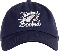 Ann Arbor T-shirt Co. My Weekend Is All Booked | Funny Cute Book Club Reader Reading Women's Baseball Dad Hat