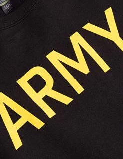 Army PT Style Sweatshirt | U.S. Military Physical Training Infantry Workout Long Sleeve Fleece Crewneck Sweater, Black-(CrewBLK,L) -T-Shirt Store 51CMaronWzL