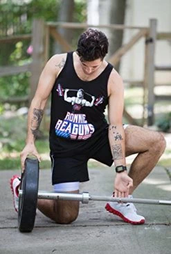 Ann Arbor T-shirt Co. Ronnie ReaGUNS | Funny Weight Lifting Workout Merica USA Tank Top-(Adult,XL) Black 10 Ann Arbor T-shirt Co. Ronnie ReaGUNS | Funny Weight Lifting Workout Merica USA Tank Top-(Adult,XL) Black -T-Shirt Store 51EtDQONPjL 1