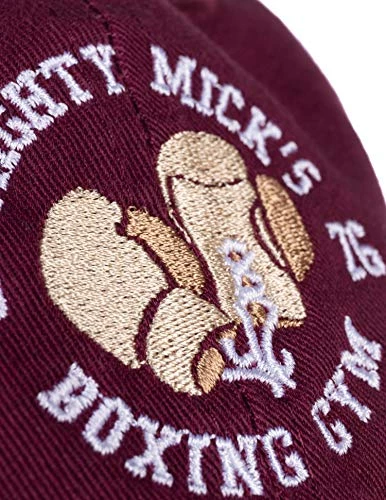 Mighty Mick's Boxing Gym 1976 | Philadelphia Boxer Vintage Style Gloves Baseball Dad Hat Maroon 7 Mighty Mick's Boxing Gym 1976 | Philadelphia Boxer Vintage Style Gloves Baseball Dad Hat Maroon - Image 5