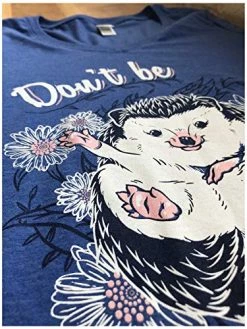 Don't Be A Prick | Funny Hedgehog Attitude Humor Saying V-Neck T-Shirt For Women -T-Shirt Store 51HDDoZocaL