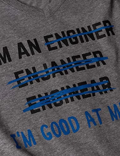 I'm An Enginer. Good At Math | Funny Engineer Engineering Civil Mechanical Electrical V-Neck T-Shirt For Women-(Vneck,XL) 6 I'm An Enginer. Good At Math | Funny Engineer Engineering Civil Mechanical Electrical V-Neck T-Shirt For Women-(Vneck,XL) - Image 4