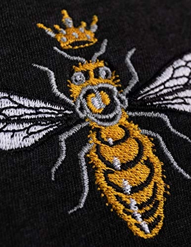 Embroidered Queen Bee | Funny Cute Cool Boss Lady Crown Top Women's V-Neck T-Shirt 4 Embroidered Queen Bee | Funny Cute Cool Boss Lady Crown Top Women's V-Neck T-Shirt - Image 2