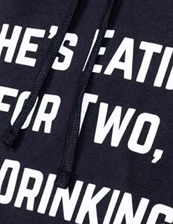 Ann Arbor T-shirt Co. Drinking For Three | Funny New Dad Father Pregnancy Maternity Hooded Sweatshirt Hoody -T-Shirt Store 51OcMohi00L