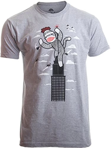 King Sock Monkey Kong | Funny Cute Stuffed Animal Toy Humor Men Women T-Shirt-(Adult,3XL) Sport Grey 3 King Sock Monkey Kong | Funny Cute Stuffed Animal Toy Humor Men Women T-Shirt-(Adult,3XL) Sport Grey