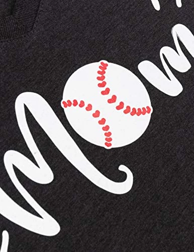 Baseball Mom | Funny Cute Fun Sport Mama Little League Mommy Women's V-Neck T-Shirt-(Vneck,S) Vintage Black 6 Baseball Mom | Funny Cute Fun Sport Mama Little League Mommy Women's V-Neck T-Shirt-(Vneck,S) Vintage Black - Image 4