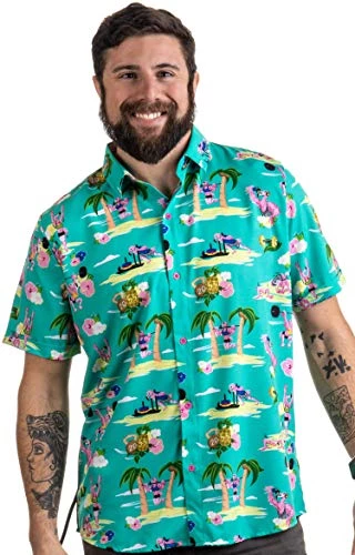 Workout Flamingos | Funny Lifting Hawaiian Button Down Polo Party Lift Shirt Men 6 Workout Flamingos | Funny Lifting Hawaiian Button Down Polo Party Lift Shirt Men - Image 4