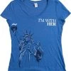 I'm With Her Statue Of Liberty | Funny Liberal Progressive Protest March T-Shirt-(Vneck,2XL) -T-Shirt Store 51UY8xaGpGL