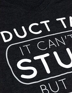 Duct Tape Can't Fix Stupid, But Can Muffle The Sound | Funny Women's V-Neck Sarcasm T-Shirt-(Vneck,3XL) Black -T-Shirt Store 51VSZSKDJFL