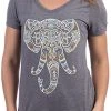 Elephant Aesthetic | Ornate Stylized Line Art Yoga V-Neck T-Shirt For Women 1 Elephant Aesthetic | Ornate Stylized Line Art Yoga V-Neck T-Shirt For Women -T-Shirt Store 51Yd3diP8jL 1