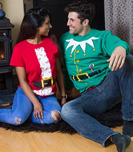 Ann Arbor T-shirt Co. Santa's Elf Costume | Novelty Christmas Sweater, Holiday Crewneck Sweatshirt 7 Ann Arbor T-shirt Co. Santa's Elf Costume | Novelty Christmas Sweater, Holiday Crewneck Sweatshirt - Image 5