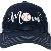 Ann Arbor T-shirt Co. Baseball Mom Hat | Cute Team Color Fan Cap For Women - Navy 1 Ann Arbor T-shirt Co. Baseball Mom Hat | Cute Team Color Fan Cap For Women - Navy -T-Shirt Store 51bOBa77cUL