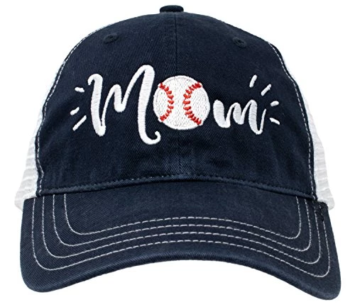 Ann Arbor T-shirt Co. Baseball Mom Hat | Cute Team Color Fan Cap For Women - Navy 3 Ann Arbor T-shirt Co. Baseball Mom Hat | Cute Team Color Fan Cap For Women - Navy