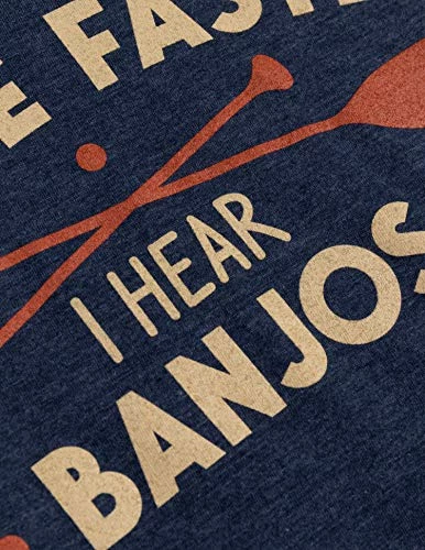 Paddle Faster, I Hear Banjos | Funny Camping, River Rafting Canoe Kayak T-Shirt-(Vneck,L) Navy Blue 7 Paddle Faster, I Hear Banjos | Funny Camping, River Rafting Canoe Kayak T-Shirt-(Vneck,L) Navy Blue - Image 5