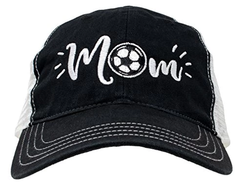 Ann Arbor T-shirt Co. Soccer Mom Hat | Cute Team Color Fan Cap For Women Black Red Blue Green Purple - Black 3 Ann Arbor T-shirt Co. Soccer Mom Hat | Cute Team Color Fan Cap For Women Black Red Blue Green Purple - Black
