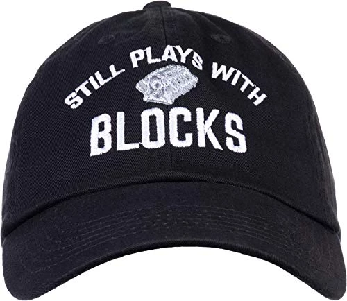 Still Plays With Blocks | Funny Engine Mechanic Car Guy Truck Repair Men Baseball Dad Hat Black 3 Still Plays With Blocks | Funny Engine Mechanic Car Guy Truck Repair Men Baseball Dad Hat Black