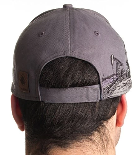 Ann Arbor T-shirt Co. Roughneck Skull & Wrenches | Oilfield Worker Hat, Fracking, Oil Baseball Cap Grey 7 Ann Arbor T-shirt Co. Roughneck Skull & Wrenches | Oilfield Worker Hat, Fracking, Oil Baseball Cap Grey - Image 5