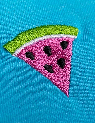 Watermelon Love | Embroidered Summer Melon Cute, Funny Women's V-Neck T-Shirt-(Vneck,L) 7 Watermelon Love | Embroidered Summer Melon Cute, Funny Women's V-Neck T-Shirt-(Vneck,L) - Image 5