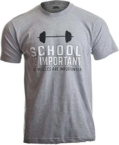 School Is Important, But Muscles Are Importanter | Funny Body Building T-Shirt 4 School Is Important, But Muscles Are Importanter | Funny Body Building T-Shirt - Image 2