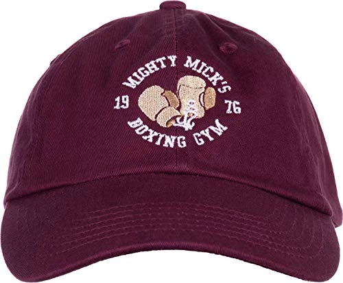 Mighty Mick's Boxing Gym 1976 | Philadelphia Boxer Vintage Style Gloves Baseball Dad Hat Maroon 4 Mighty Mick's Boxing Gym 1976 | Philadelphia Boxer Vintage Style Gloves Baseball Dad Hat Maroon - Image 2