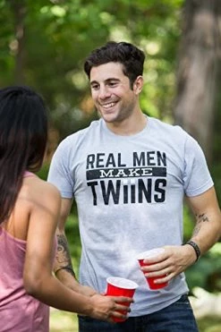 Real Men Make Twins | Funny New Dad Father's Day, Daddy Humor Unisex T-Shirt 9 Real Men Make Twins | Funny New Dad Father's Day, Daddy Humor Unisex T-Shirt -T-Shirt Store 51ojtlLnqTL 1