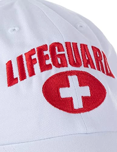 Ann Arbor T-shirt Co. Lifeguard Hat | Professional Guard Red Baseball Cap Men Women Costume Uniform 8 Ann Arbor T-shirt Co. Lifeguard Hat | Professional Guard Red Baseball Cap Men Women Costume Uniform - Image 6
