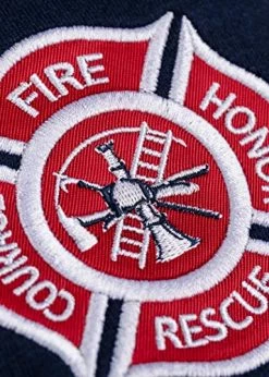 Firefighter Embroidered Cross Pocket Tee | Fire Fighter Rescue Courage Red Line T-Shirt-(Pocket,L) -T-Shirt Store 51p4AW8dObL