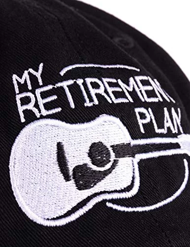 Ann Arbor T-shirt Co. My Retirement Plan (Guitar) | Funny Music Musician Humor Men Women Joke Baseball Dad Hat Black 6 Ann Arbor T-shirt Co. My Retirement Plan (Guitar) | Funny Music Musician Humor Men Women Joke Baseball Dad Hat Black - Image 4