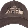 I'd Rather Be Squatchin' | Funny Official Gone Bigfoot Sasquatch Hunter Baseball Dad Hat Olive
