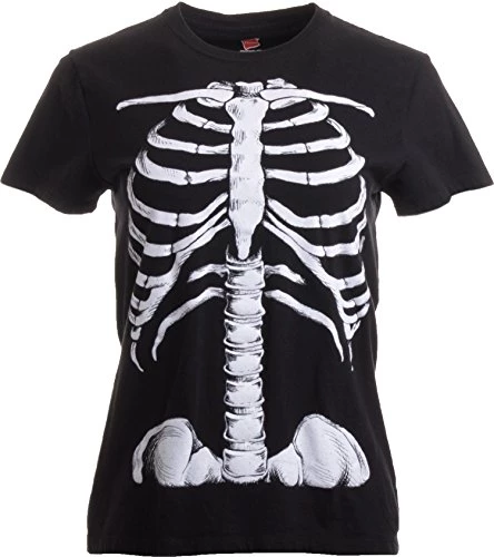 Skeleton Rib Cage | Jumbo Print Novelty Halloween Costume Ladies' T-Shirt 4 Skeleton Rib Cage | Jumbo Print Novelty Halloween Costume Ladies' T-Shirt - Image 3
