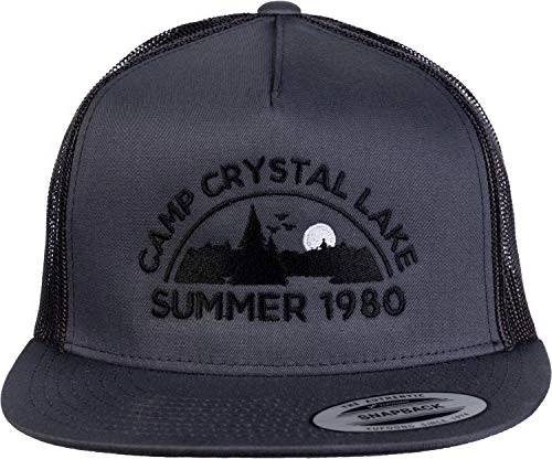 Camp Crystal Lake, Summer 1980 | Funny 80s Retro Vintage Movie Horror Cap Hat Grey/Black 3 Camp Crystal Lake, Summer 1980 | Funny 80s Retro Vintage Movie Horror Cap Hat Grey/Black