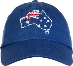 Australia Pride | Australian Aussie Flag Sport Fan Low Fit Baseball Cap Dad Hat Royal Blue