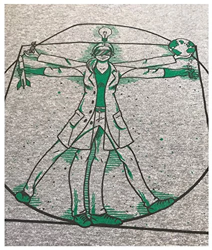 Scientist Lady | Cool Girls Science STEM Teacher Funny V-Neck T-Shirt For Women-(Vneck,XL) Heather Grey 7 Scientist Lady | Cool Girls Science STEM Teacher Funny V-Neck T-Shirt For Women-(Vneck,XL) Heather Grey - Image 5