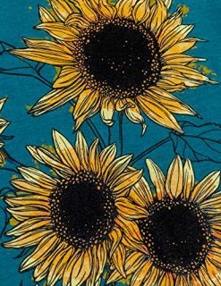Sunflower Sketch | Blooming Flowers Garden Floral Art Gardening V-Neck T-Shirt For Women -T-Shirt Store 613ln58ui6L