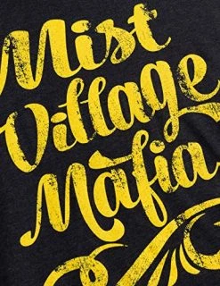 Mist Village Mafia Wordmark | Officially Licensed The Land: Chaos Seeds LitRPG Aleron Kong Women's V-Neck T-Shirt-(Vneck,S) Black -T-Shirt Store 619H2xQwpIL