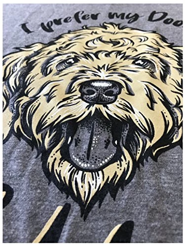 I Prefer My Doods Golden | Funny Goldendoodle Golden Doodle Dog V-Neck T-Shirt-(Vneck,XL) 5 I Prefer My Doods Golden | Funny Goldendoodle Golden Doodle Dog V-Neck T-Shirt-(Vneck,XL) - Image 3