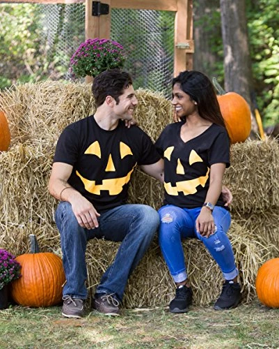 Glow In Dark Jack O' Lantern | Halloween Pumpkin Costume Women's V-Neck T-Shirt 8 Glow In Dark Jack O' Lantern | Halloween Pumpkin Costume Women's V-Neck T-Shirt - Image 6