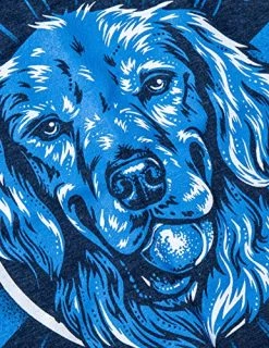 Don't Stop Retrievin' Golden Retriever | Funny Cute Dog Mother Mom Owner Pet Doggo Pup Fun Humor T-Shirt-(Vneck,M) Vintage Navy -T-Shirt Store 61tcgaatGQL