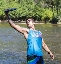 Ann Arbor T-shirt Co. Neon USA Flag | Radical 80s American Beach Party Merica Tank Top-Medium -T-Shirt Store 61wEw2ZJ4pL