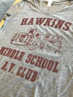 Hawkins Middle School A.V. Club | Vintage 80s AV Hawkin Women V-Neck T-Shirt Top 10 Hawkins Middle School A.V. Club | Vintage 80s AV Hawkin Women V-Neck T-Shirt Top -T-Shirt Store 61y72NR53aL