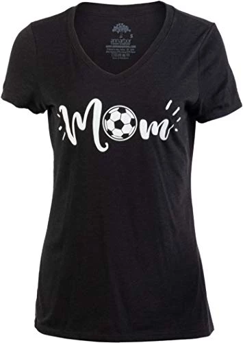 Soccer Mom | Funny Cute Fun Sport Mama Little League Youth Mommy Women's V-Neck T-Shirt-(Vneck,XL) Vintage Black 3 Soccer Mom | Funny Cute Fun Sport Mama Little League Youth Mommy Women's V-Neck T-Shirt-(Vneck,XL) Vintage Black