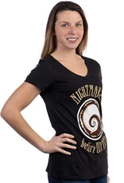 The Nightmare Before Coffee | Funny Cute Saying Women's Cafe Mug Drinker V-Neck T-Shirt 9 The Nightmare Before Coffee | Funny Cute Saying Women's Cafe Mug Drinker V-Neck T-Shirt -T-Shirt Store 4109ukM7xyL 1