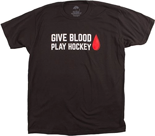 Give Blood, Play Hockey | Funny Hockey Player Skater Goalie Coach Humor T-Shirt 4 Give Blood, Play Hockey | Funny Hockey Player Skater Goalie Coach Humor T-Shirt - Image 2