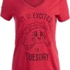 Taco I'm So Excited For Tuesday! | Funny Foodie Food Joke V-Neck T-Shirt For Women 1 Taco I'm So Excited For Tuesday! | Funny Foodie Food Joke V-Neck T-Shirt For Women -T-Shirt Store 411xr12jvyL