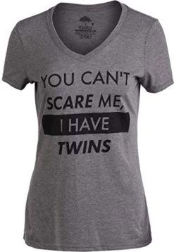 You Can't Scare Me, I Have Children | Funny Mom Mommy Mama Cute Joke Women V-Neck T-Shirt