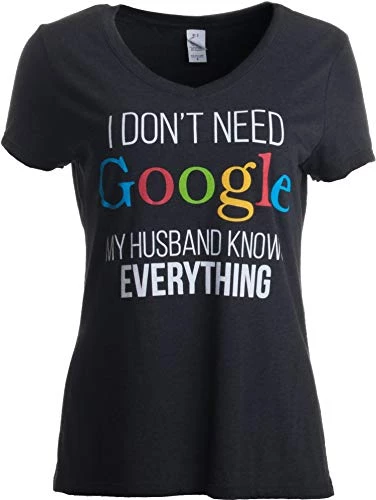 My Husband Knows Everything | Wife Women's V-Neck T-Shirt 4 My Husband Knows Everything | Wife Women's V-Neck T-Shirt - Image 2