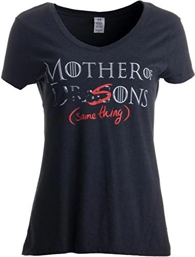 Mother Of Dragons (er, Sons - Same Thing) | Funny Mommy Ladies' V-Neck T-Shirt 7 Mother Of Dragons (er, Sons - Same Thing) | Funny Mommy Ladies' V-Neck T-Shirt - Image 5