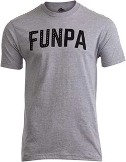 FUNPA | Funny Fun Grandpa Grandfather Papa Grandson Granddaughter Men T-Shirt-(Adult,M) Sport Grey